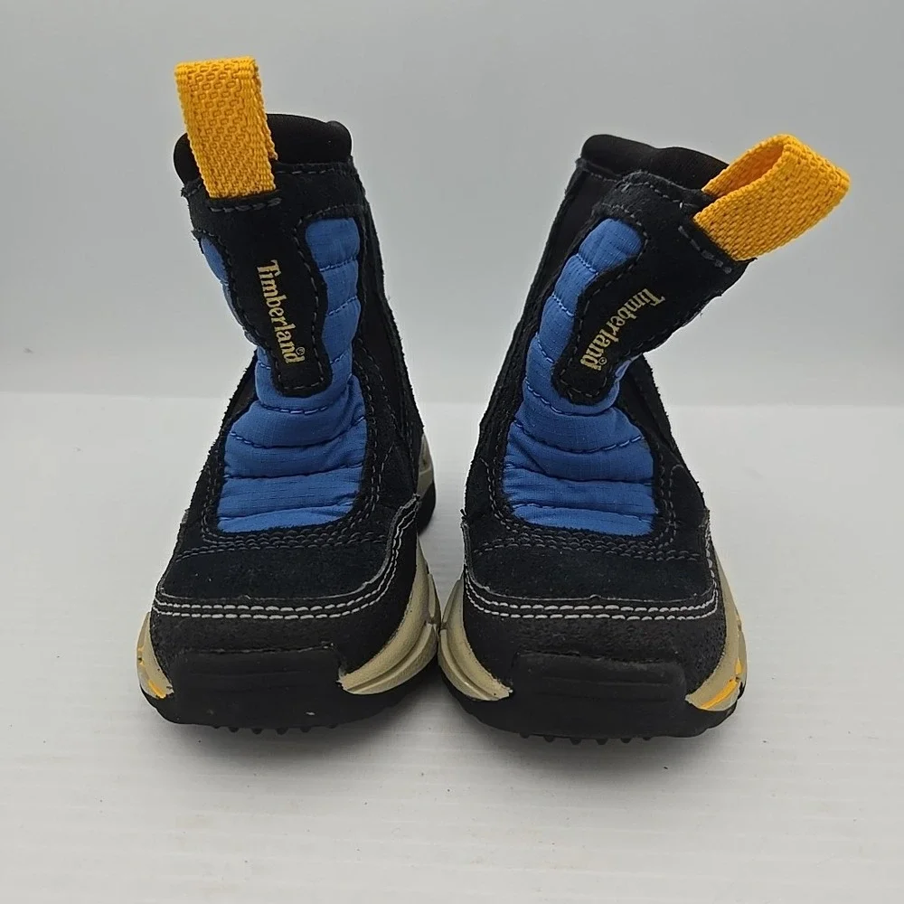 TIMBERLAND Splash Blaster Boots Thermolite Toddler Size 4 Blue Black Slip On‎